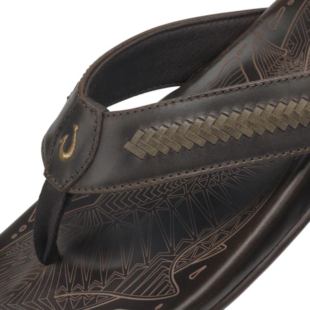 OluKai Men's Mea Ola Mano Leather Sandals